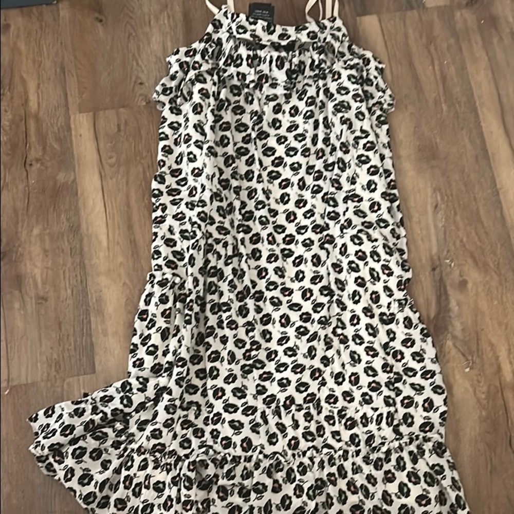 Marc Jacobs Womens Silk Dark Floral Midi Dress